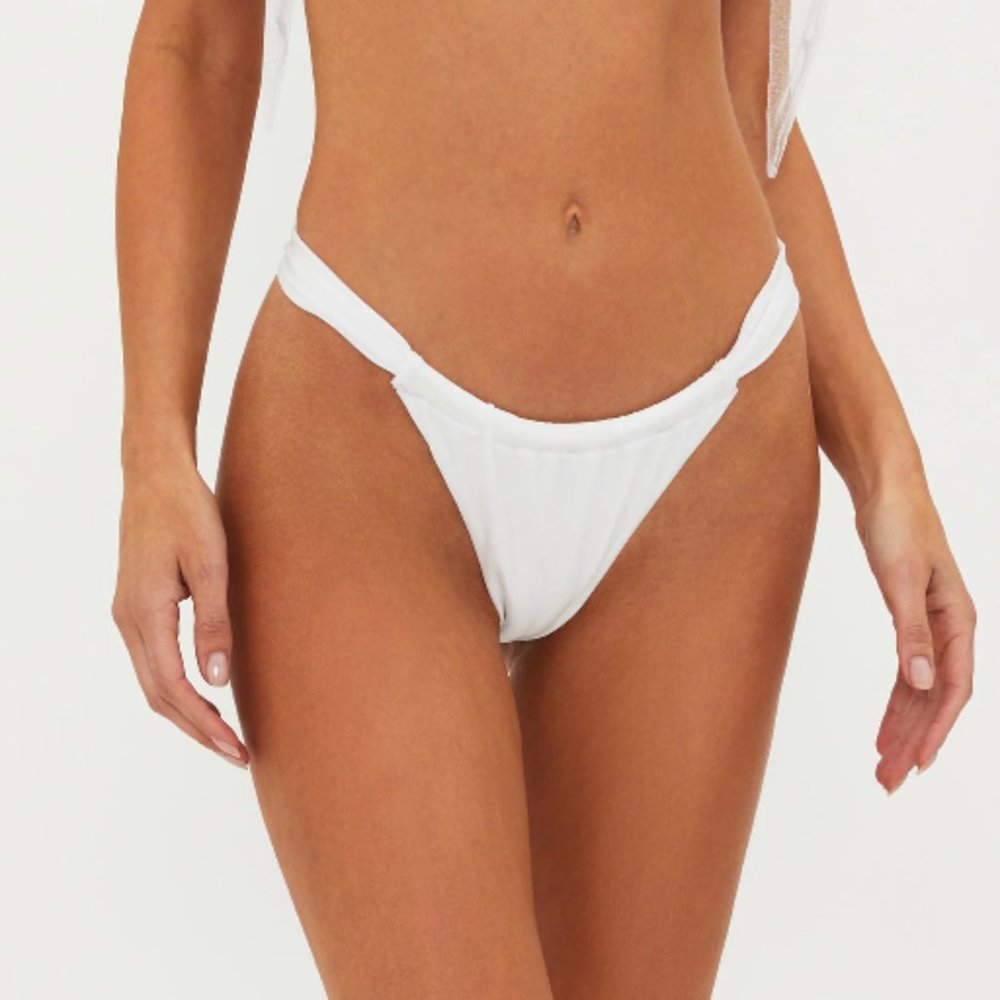 Beach Riot White High-Cut Bikini Bottom